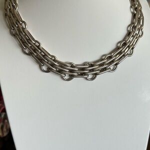 Elegant Sterling Silver 925 Italy Chain / Linked chocker Necklace